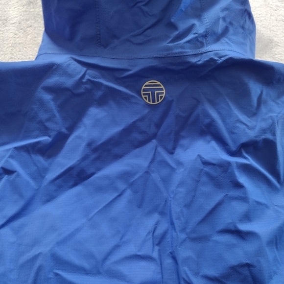 TORY BURCH SPORT Color Block Running Jacket, Cobalt Navy Blue, Size Large - Picture 4 of 7